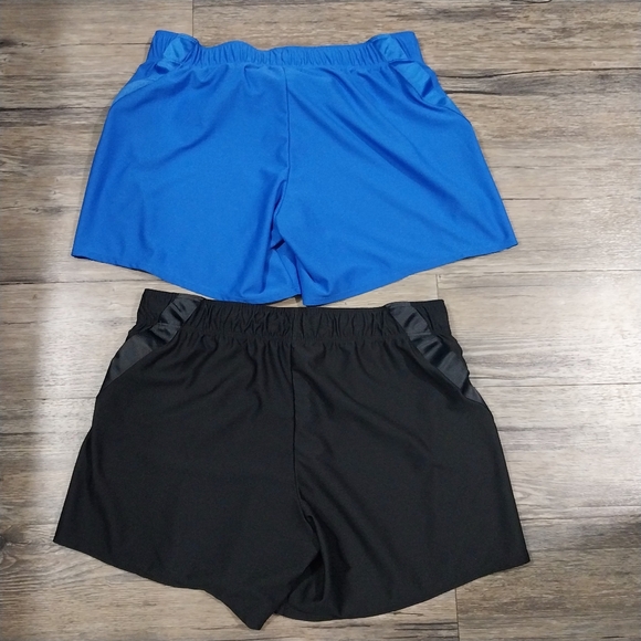 Nike Dry Attack Shorts Women Size M Blue Black Athletic Track Gym Workout Shorts - Picture 3 of 11